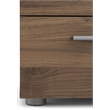 Allora Contemporary 2 Drawer Nightstand in Walnut