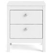 Allora Contemporary 2 Drawer Nightstand in White