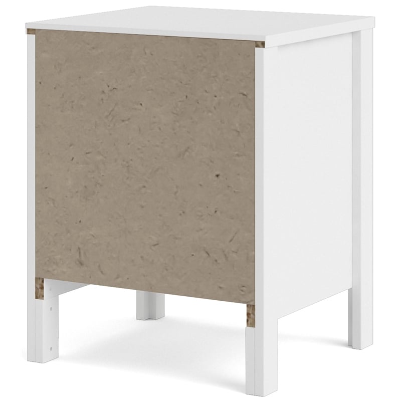Allora Contemporary 2 Drawer Nightstand in White