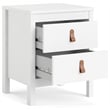 Allora Contemporary 2 Drawer Nightstand in White