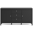 Allora Contemporary 2 Door Sideboard with 3 Drawers in Black Matte