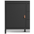 Allora Contemporary 2 Door Sideboard with 3 Drawers in Black Matte