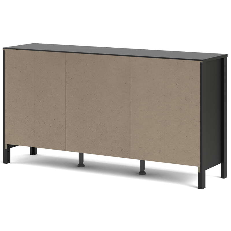 Allora Contemporary 2 Door Sideboard with 3 Drawers in Black Matte