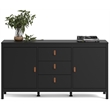 Allora Contemporary 2 Door Sideboard with 3 Drawers in Black Matte
