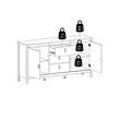 Allora Contemporary 2 Door Sideboard with 3 Drawers in Black Matte