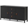 Allora Contemporary 2 Door Sideboard with 3 Drawers in Black Matte