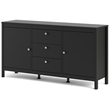 Allora Contemporary 2 Door Sideboard with 3 Drawers in Black Matte