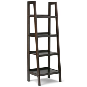 Allora 4 Shelf Wood Ladder Bookcase