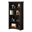 Allora 4-Shelf Contemporary Bookcase in Rubbed Black Finish