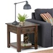 Allora End Table in Distressed Charcoal Brown