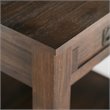 Allora End Table in Distressed Charcoal Brown