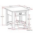 Allora End Table in Distressed Charcoal Brown