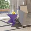 Allora Triangle Modern Plastic End Table with specialty curves in Purple