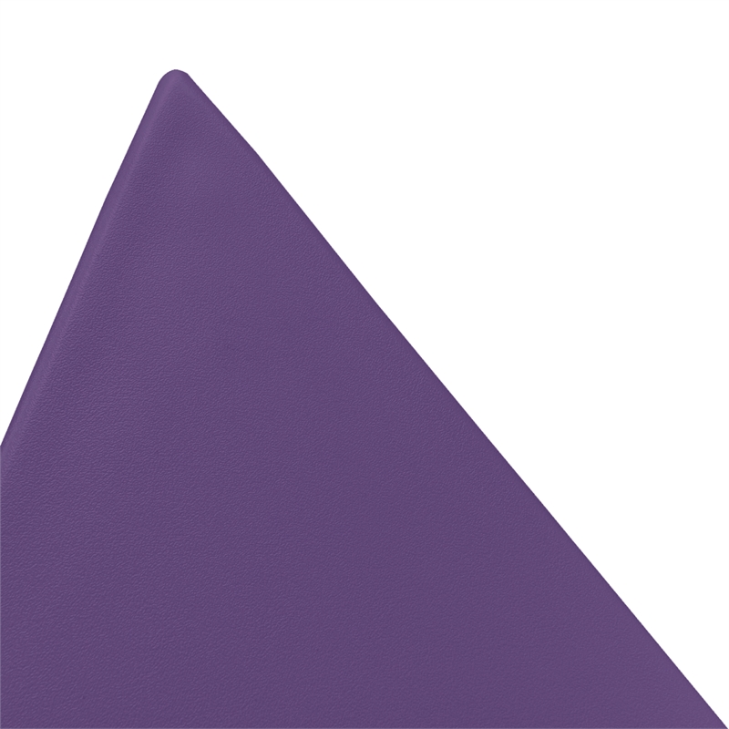 Allora Triangle Modern Plastic End Table with specialty curves in Purple