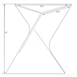 Allora Triangle Modern Plastic End Table with specialty curves in Purple