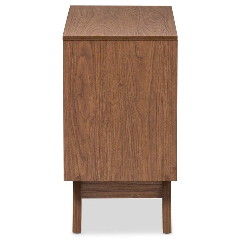 Allora 3 Drawer Chest in White and Walnut Brown