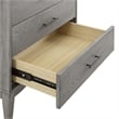 Allora Rubberwood and Wood Grain Veneer 5-Drawers Bedroom Chest in Gray