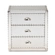 Allora Metal 3-Drawer Nightstand in Silver