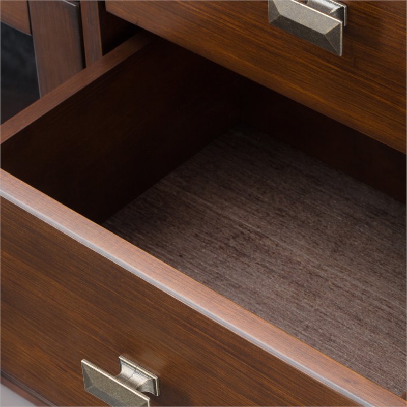 Allora Solid Wood Sideboard Buffet Table in Russet Brown