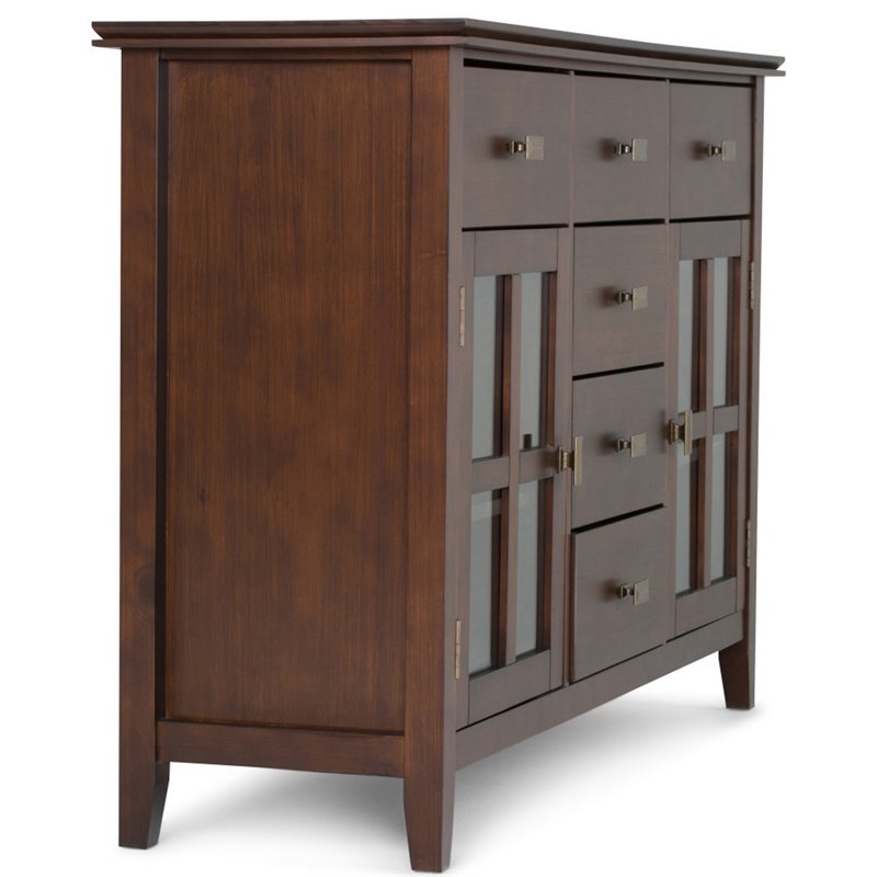 Allora Solid Wood Sideboard Buffet Table in Russet Brown