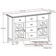 Allora Solid Wood Sideboard Buffet Table in Russet Brown