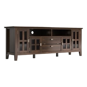 Allora Modern Wood TV Media Stand for TVs up to 72&quot in Tobacco Brown