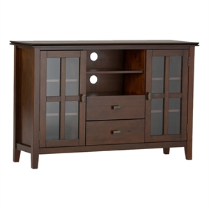 Allora Modern Wood TV Media Stand for TVs up to 53&quot in Russet Brown