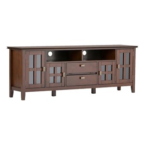 Allora Modern Wood TV Media Stand for TVs up to 72&quot in Russet Brown