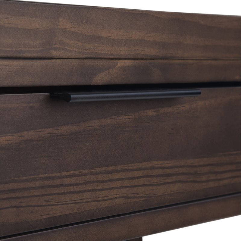 Allora Contemporary Computer Desk in Warm Walnut