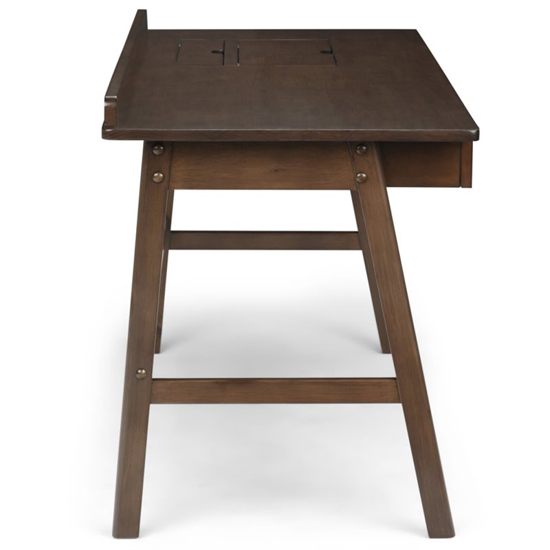 Allora Contemporary Computer Desk in Natural Aged Brown