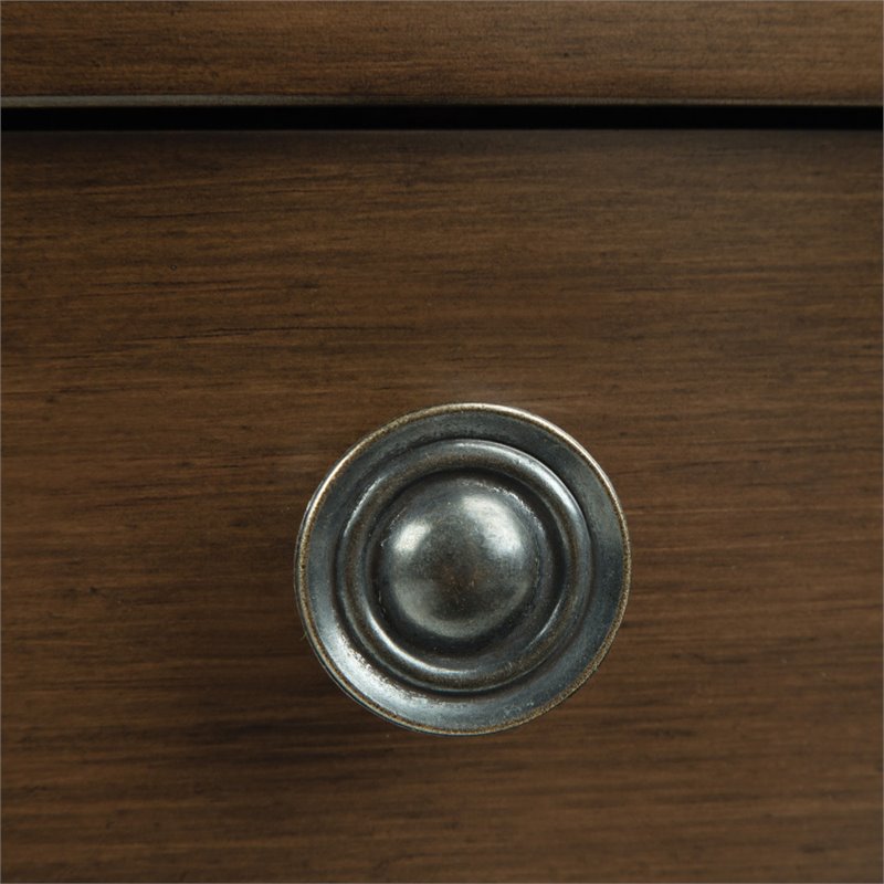 Allora Contemporary Computer Desk in Natural Aged Brown
