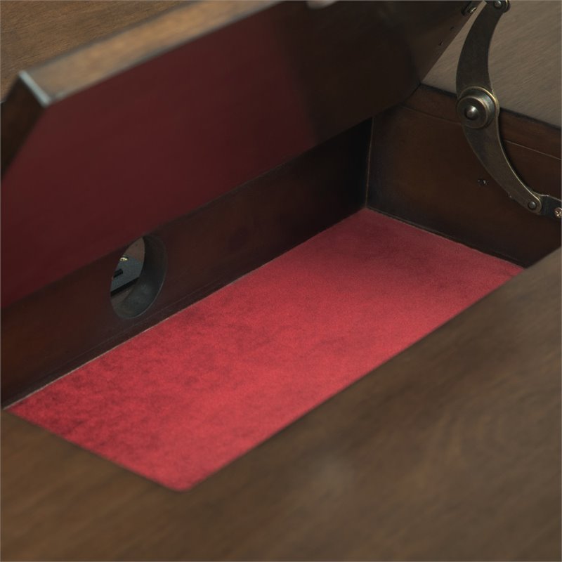 Allora Contemporary Computer Desk in Natural Aged Brown