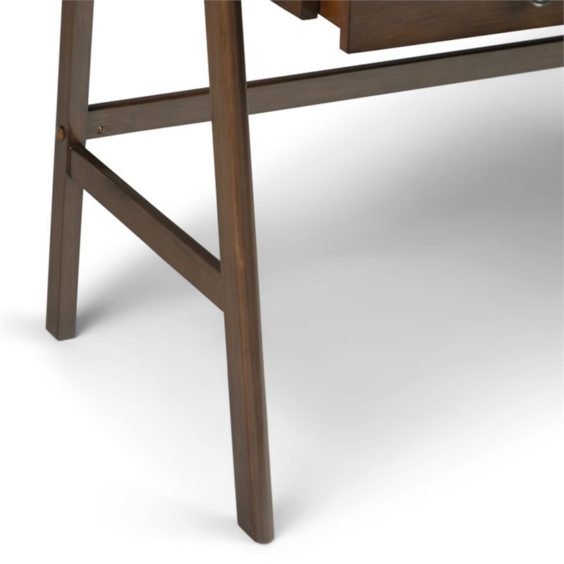 Allora Contemporary Computer Desk in Natural Aged Brown