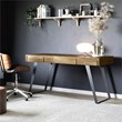 Allora Solid Acacia Wood Writing Desk in Golden Wheat