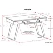 Allora Solid Acacia Wood Desk in Distressed Charcoal Brown