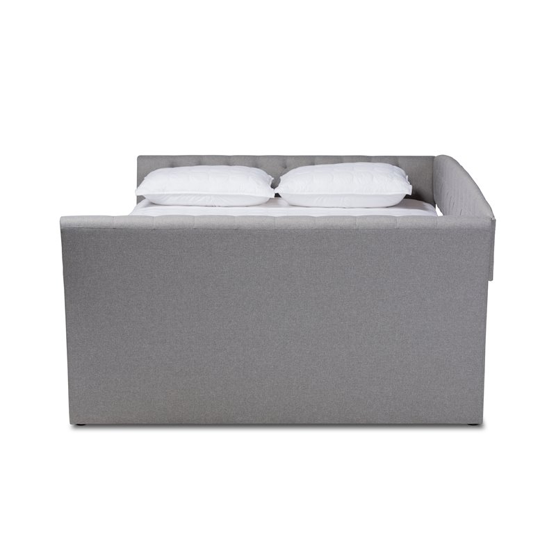 Allora Modern Fabric/MDF Wood/Engineered Wood Full Size Daybed in Gray