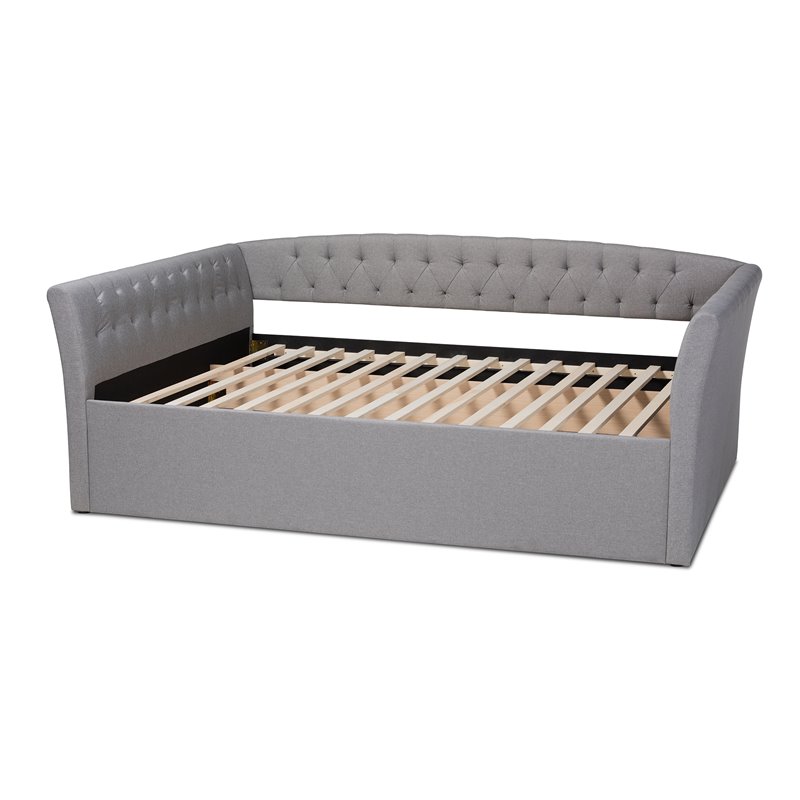 Allora Modern Fabric/MDF Wood/Engineered Wood Full Size Daybed in Gray