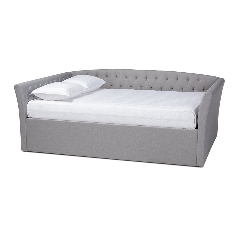 Allora Modern Fabric/MDF Wood/Engineered Wood Full Size Daybed in Gray