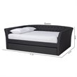 Allora Modern Fabric Upholstered Full Size Daybed with Trundle in Dark Gray