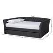 Allora Modern Fabric Upholstered Full Size Daybed with Trundle in Dark Gray