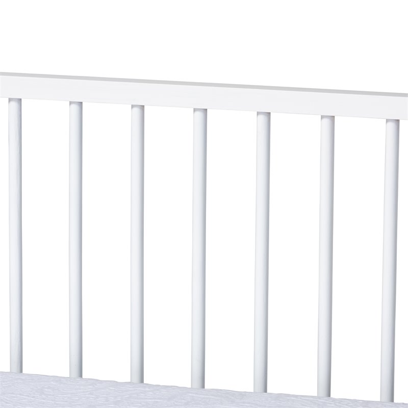 Allora Traditional White Wood Twin Size Spindle Daybed