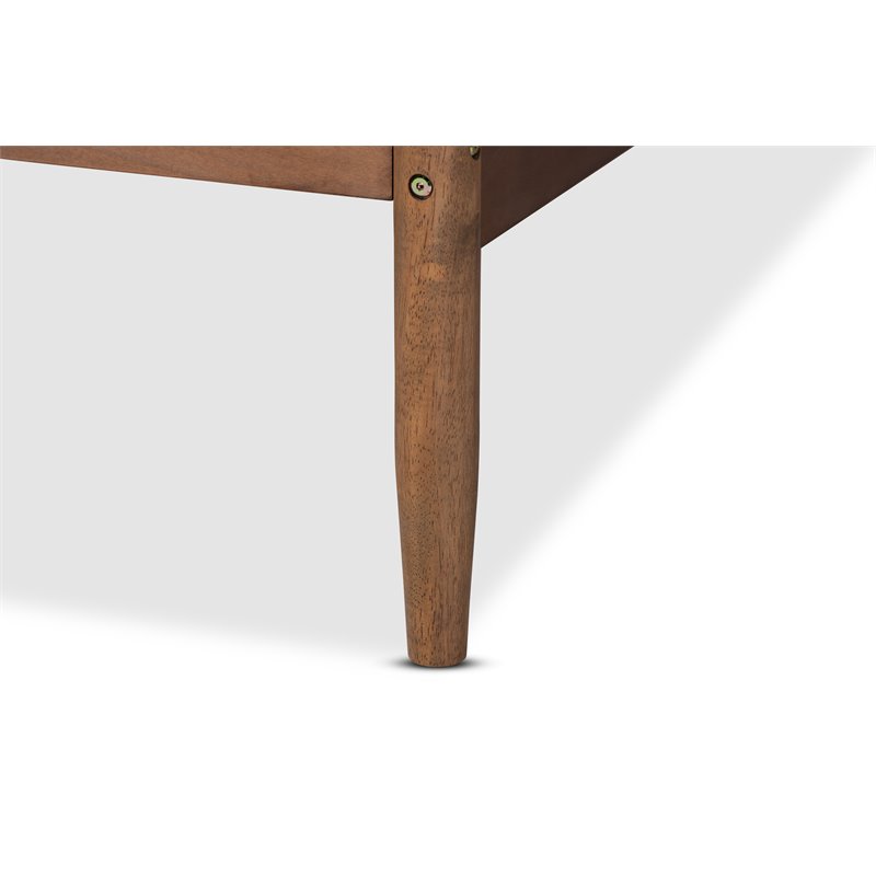 Allora Mid-Century Ash Brown Finished Wood Daybed