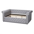 Allora Mid-Century Fabric/Solid Wood/MDF Wood Tufted and Queen Daybed in Gray