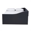 Allora Modern Fabric Upholstered Queen Size Daybed with Trundle in Gray