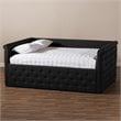 Allora Contemporary Tufted Upholstered Queen Daybed in Dark Grey
