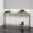 Allora Modern Metal Console Table in Gold