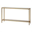 Allora Modern Metal Console Table in Gold