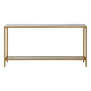 allora modern metal console table in gold