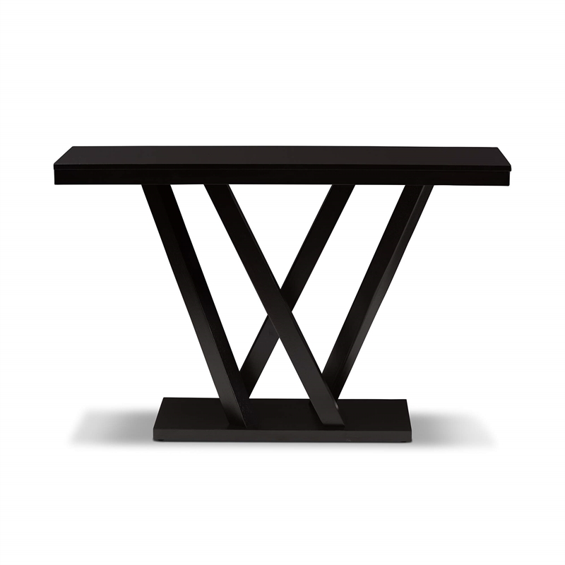 Allora Modern Wood Sofa Table in Cappuccino