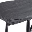 Allora Modern Slate Console Table in Aged Black